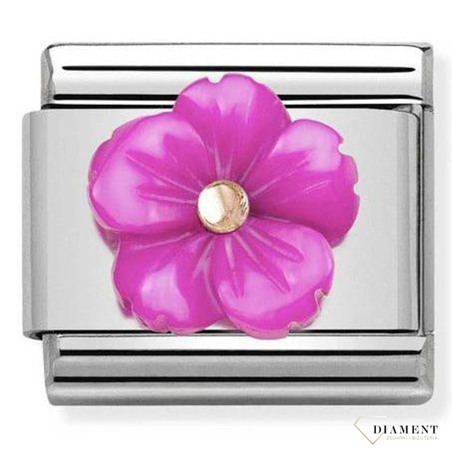 Nomination - Link 9K Rose Gold 'Mother Of Pearl Fuchsia Flower' 43051008.jpg